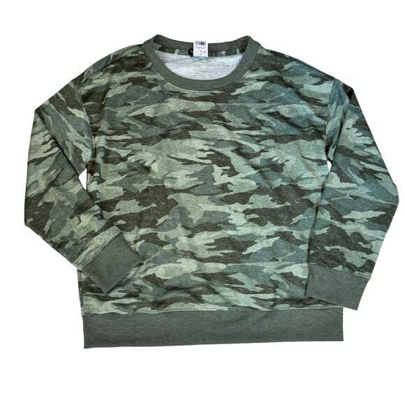 New SPLENDID Heather Camo Pullover Crew Neck Jogger Pajama Set 2-Piece Large - Picture 2 of 13